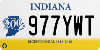 IN license plate 977YWT