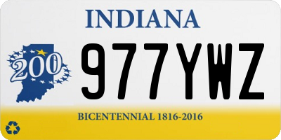 IN license plate 977YWZ