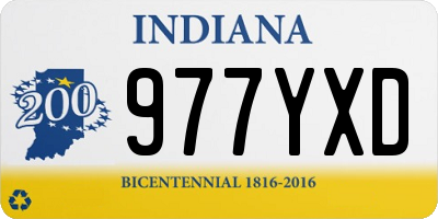 IN license plate 977YXD