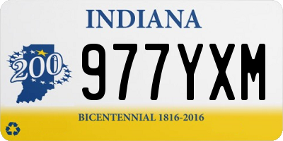 IN license plate 977YXM