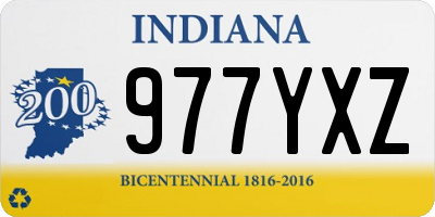 IN license plate 977YXZ