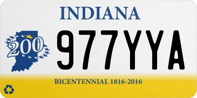 IN license plate 977YYA
