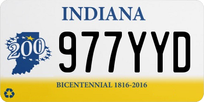 IN license plate 977YYD