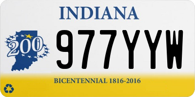 IN license plate 977YYW