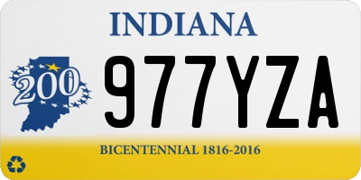 IN license plate 977YZA