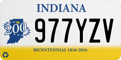 IN license plate 977YZV
