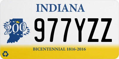 IN license plate 977YZZ
