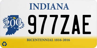IN license plate 977ZAE