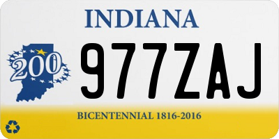 IN license plate 977ZAJ