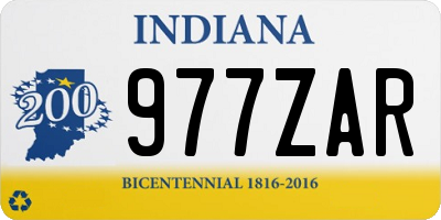 IN license plate 977ZAR