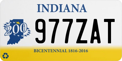 IN license plate 977ZAT