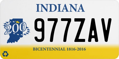 IN license plate 977ZAV