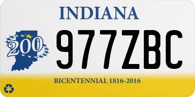 IN license plate 977ZBC