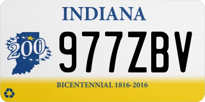 IN license plate 977ZBV