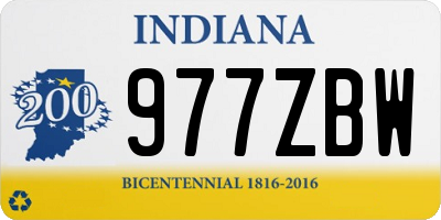 IN license plate 977ZBW