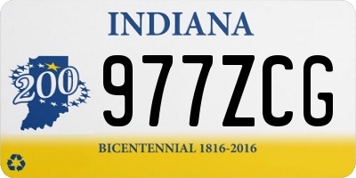 IN license plate 977ZCG