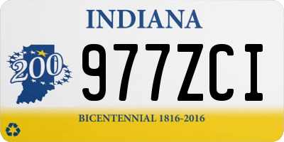 IN license plate 977ZCI