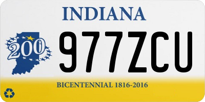 IN license plate 977ZCU