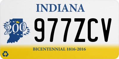 IN license plate 977ZCV