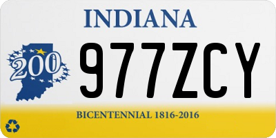 IN license plate 977ZCY
