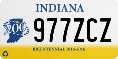 IN license plate 977ZCZ