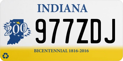 IN license plate 977ZDJ