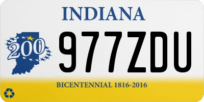 IN license plate 977ZDU