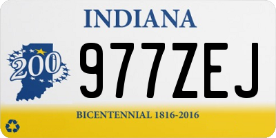 IN license plate 977ZEJ