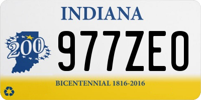 IN license plate 977ZEO