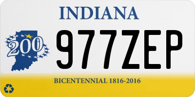 IN license plate 977ZEP