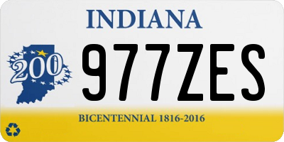 IN license plate 977ZES