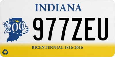 IN license plate 977ZEU