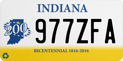 IN license plate 977ZFA