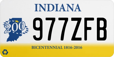 IN license plate 977ZFB