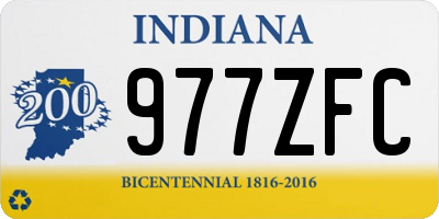IN license plate 977ZFC