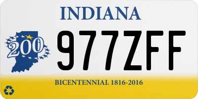 IN license plate 977ZFF