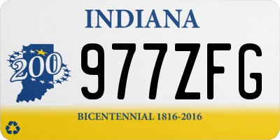 IN license plate 977ZFG