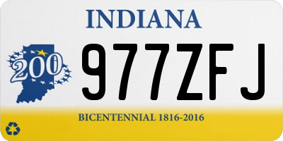 IN license plate 977ZFJ