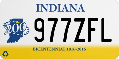 IN license plate 977ZFL