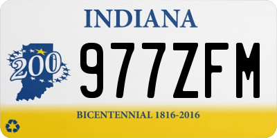 IN license plate 977ZFM