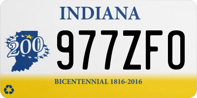 IN license plate 977ZFO