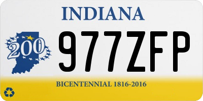 IN license plate 977ZFP