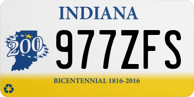 IN license plate 977ZFS