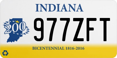 IN license plate 977ZFT