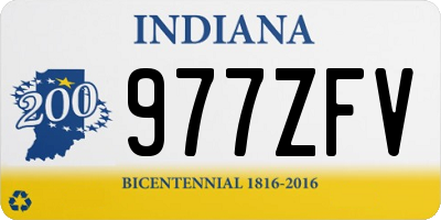 IN license plate 977ZFV
