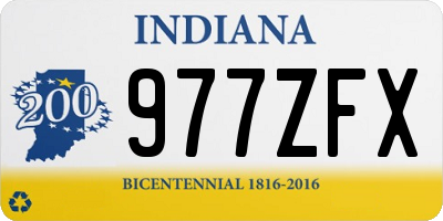 IN license plate 977ZFX