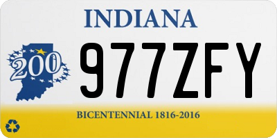 IN license plate 977ZFY