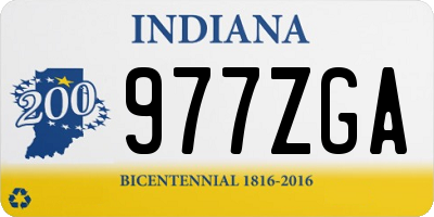 IN license plate 977ZGA