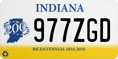 IN license plate 977ZGD