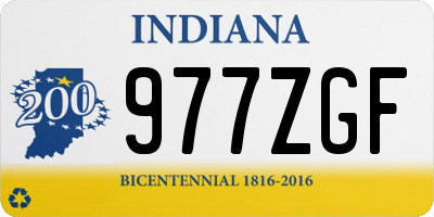 IN license plate 977ZGF